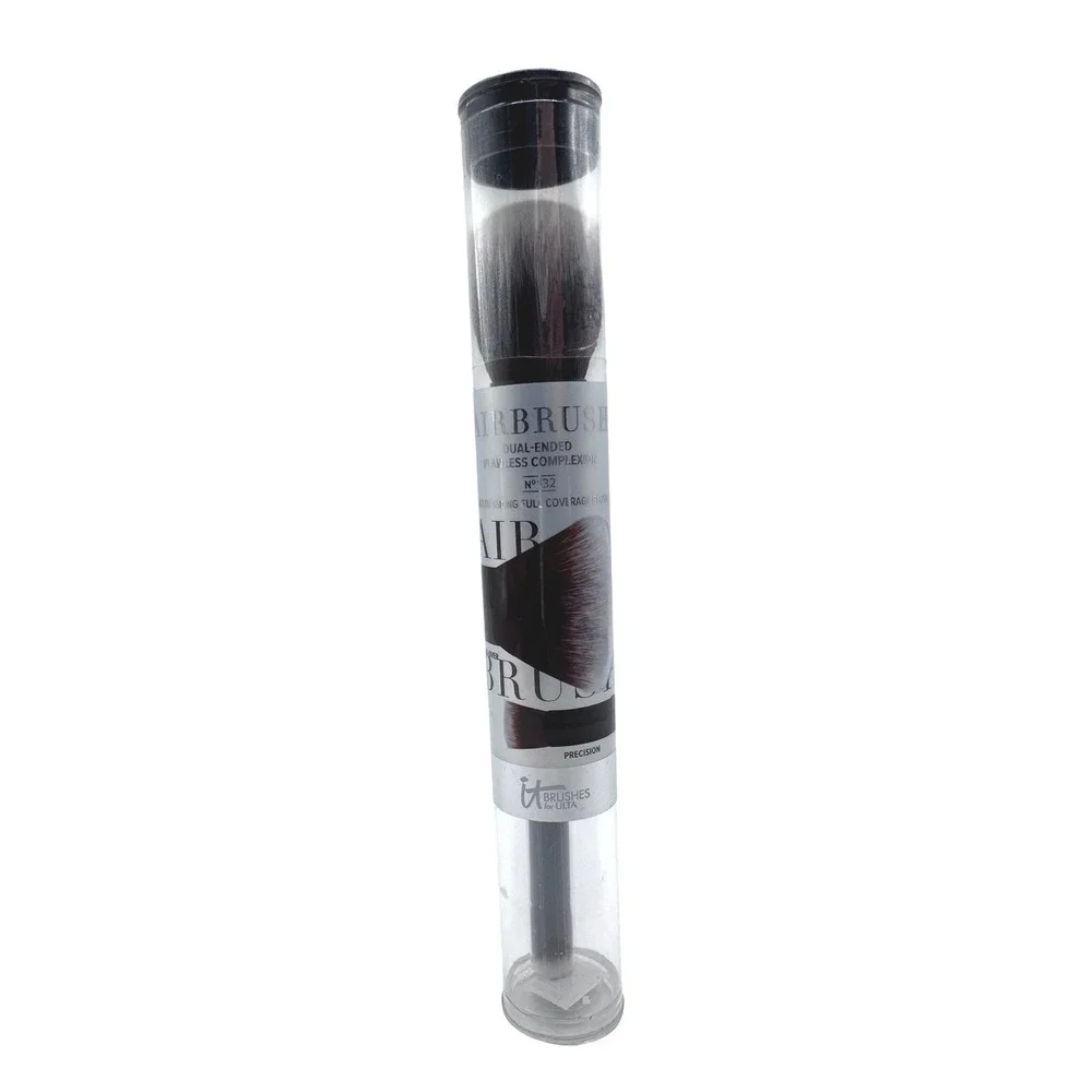 IT Cosmetics No 132 Silver Dual-Ended Complexion Brush Women's Makeup Tool